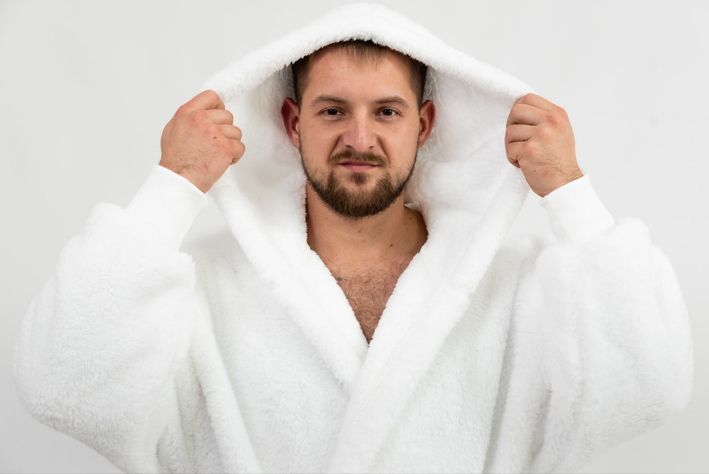 Sněhově bílý Župan