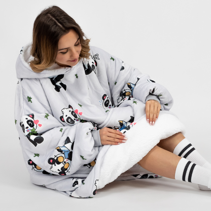 Stříbrnošedé Puló™ s pandami