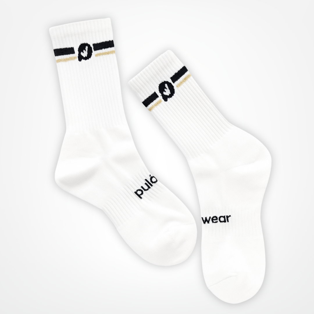 PulóWear ponožky – bílé s logem